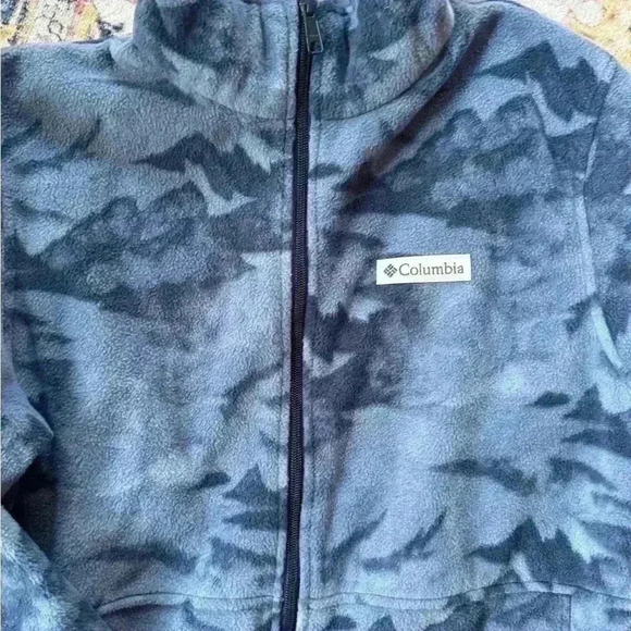 Columbia women’s blue Mountains long sleeve Full  zip Jacket size Medium - Picture 2 of 5